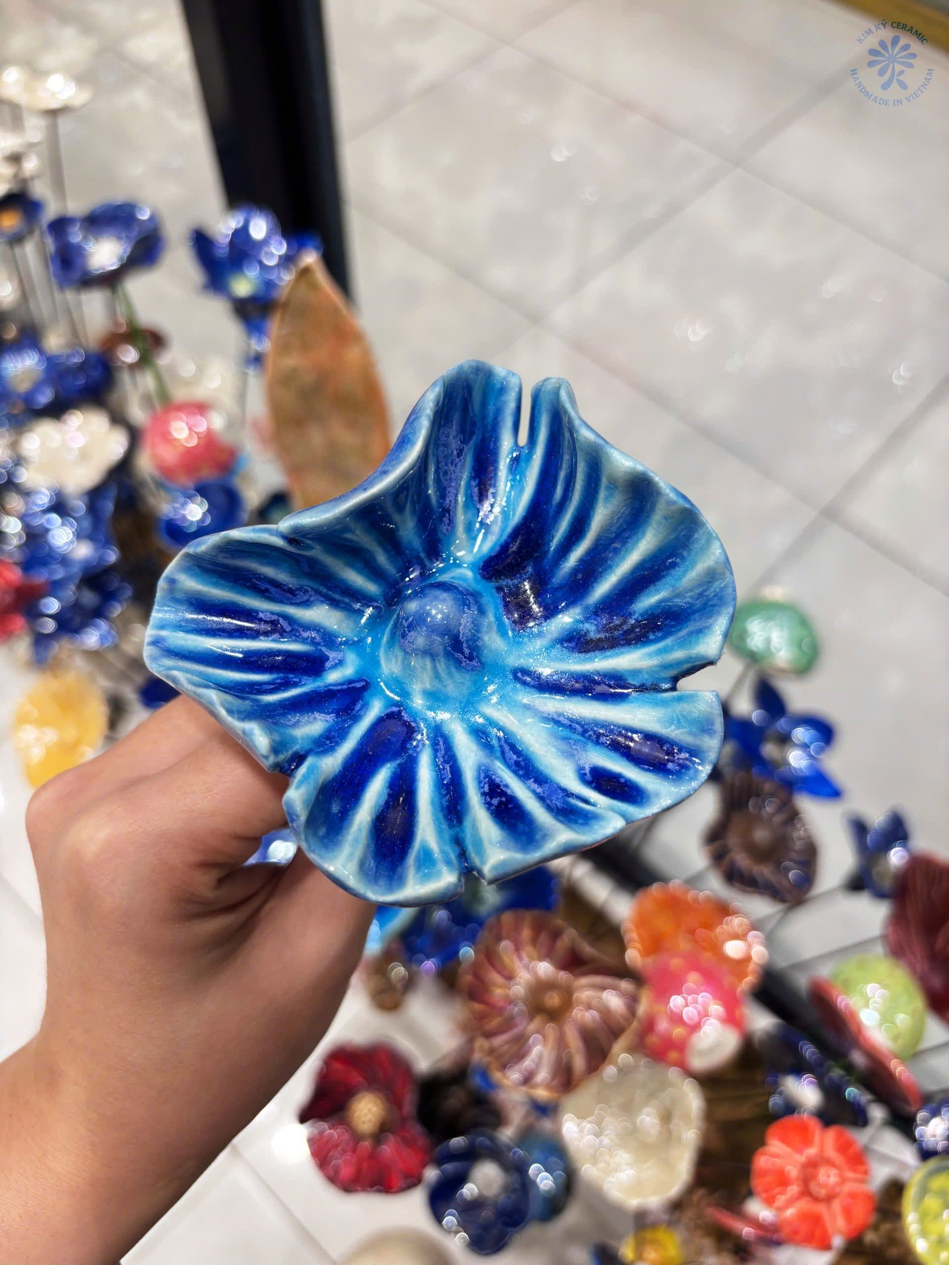 Dark Blue Sunburst Bloom - 1